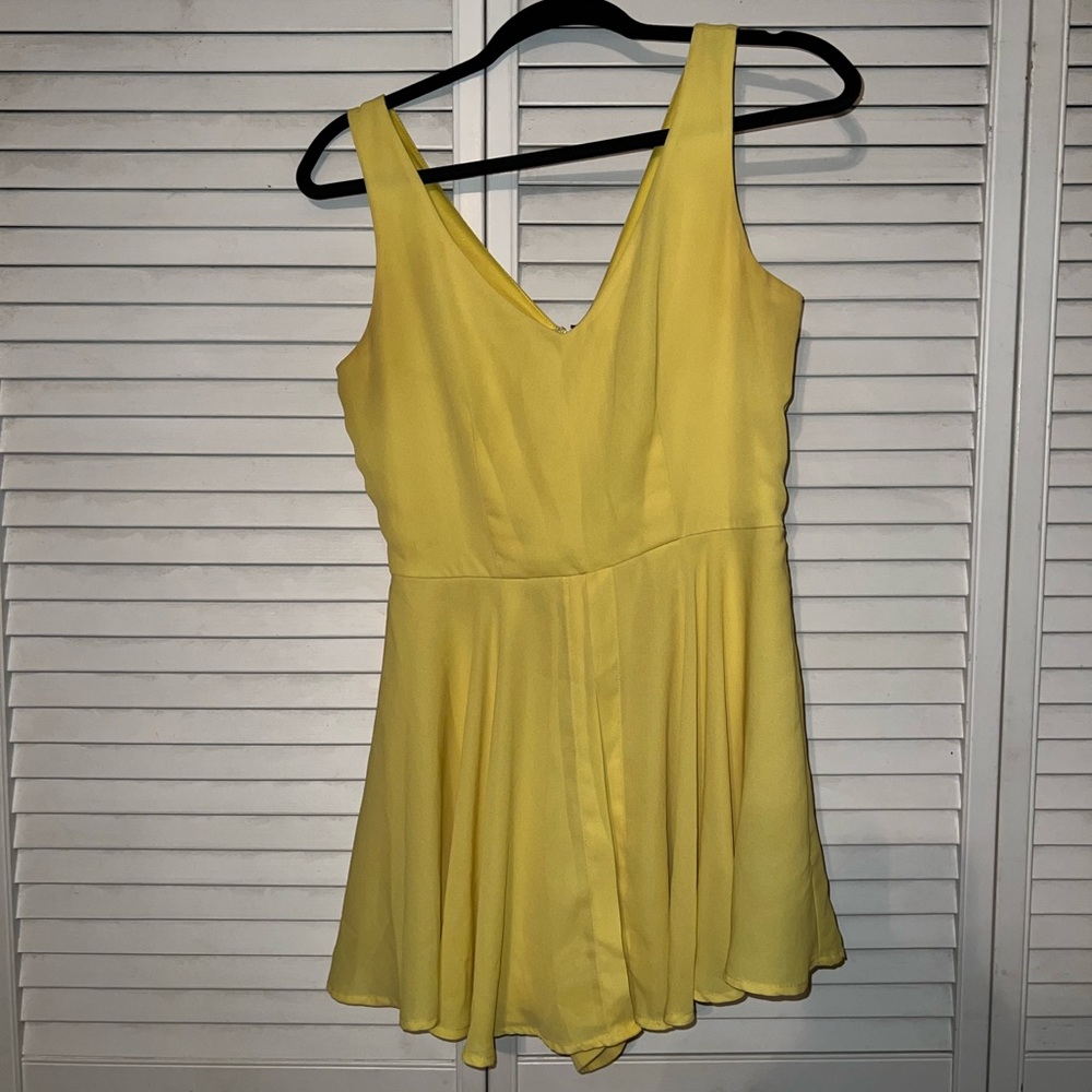 Bright Yellow Summery Romper Charlotte Russe